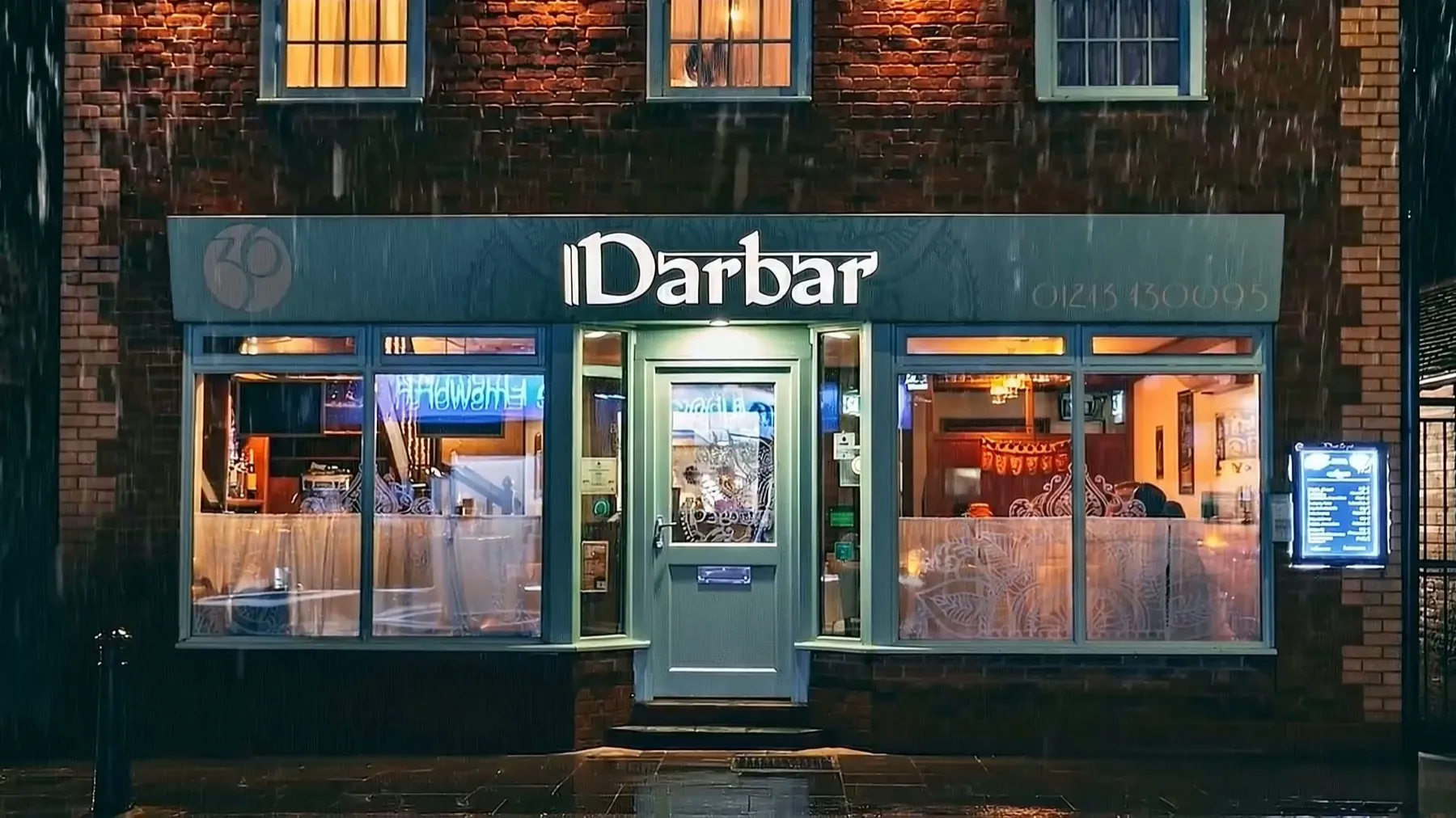 Royal Darbar on North Street, Emsworth, at night